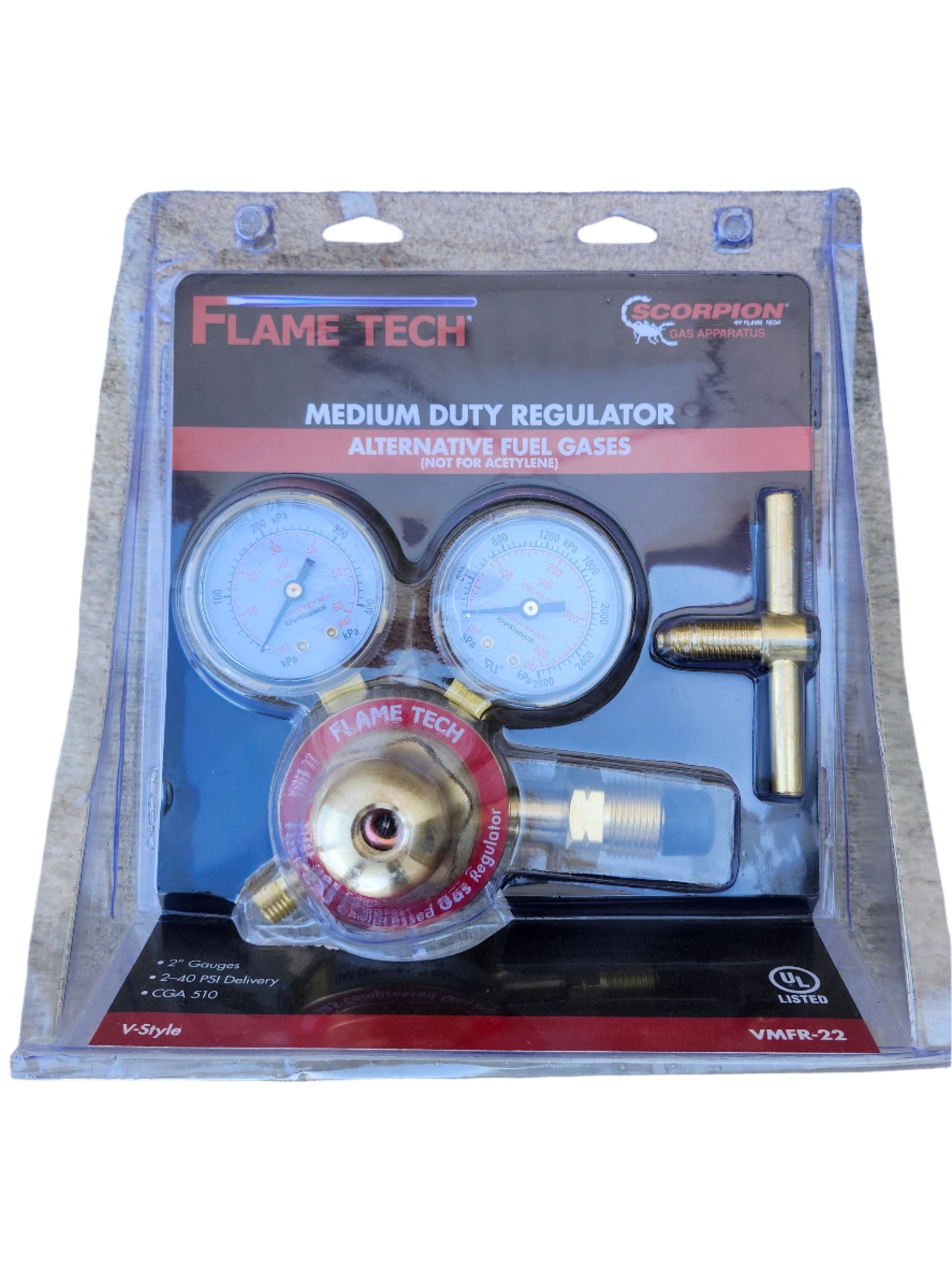 Flame Tech Regulator - Alternative Fuel Gases (NOT for Acetylene)