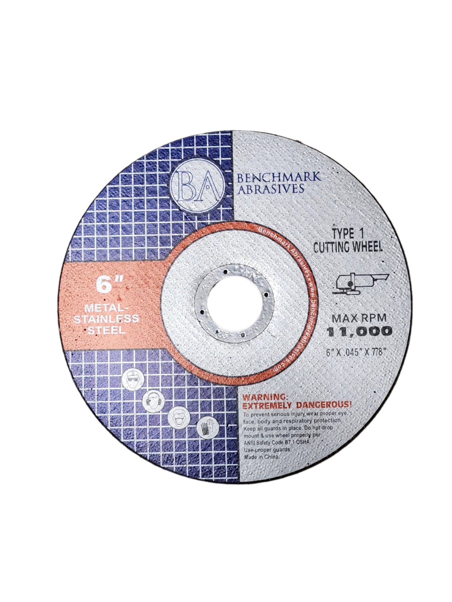 BM-C06001 BENCHMARK Cutting disc 6" - .045" - 7/8"