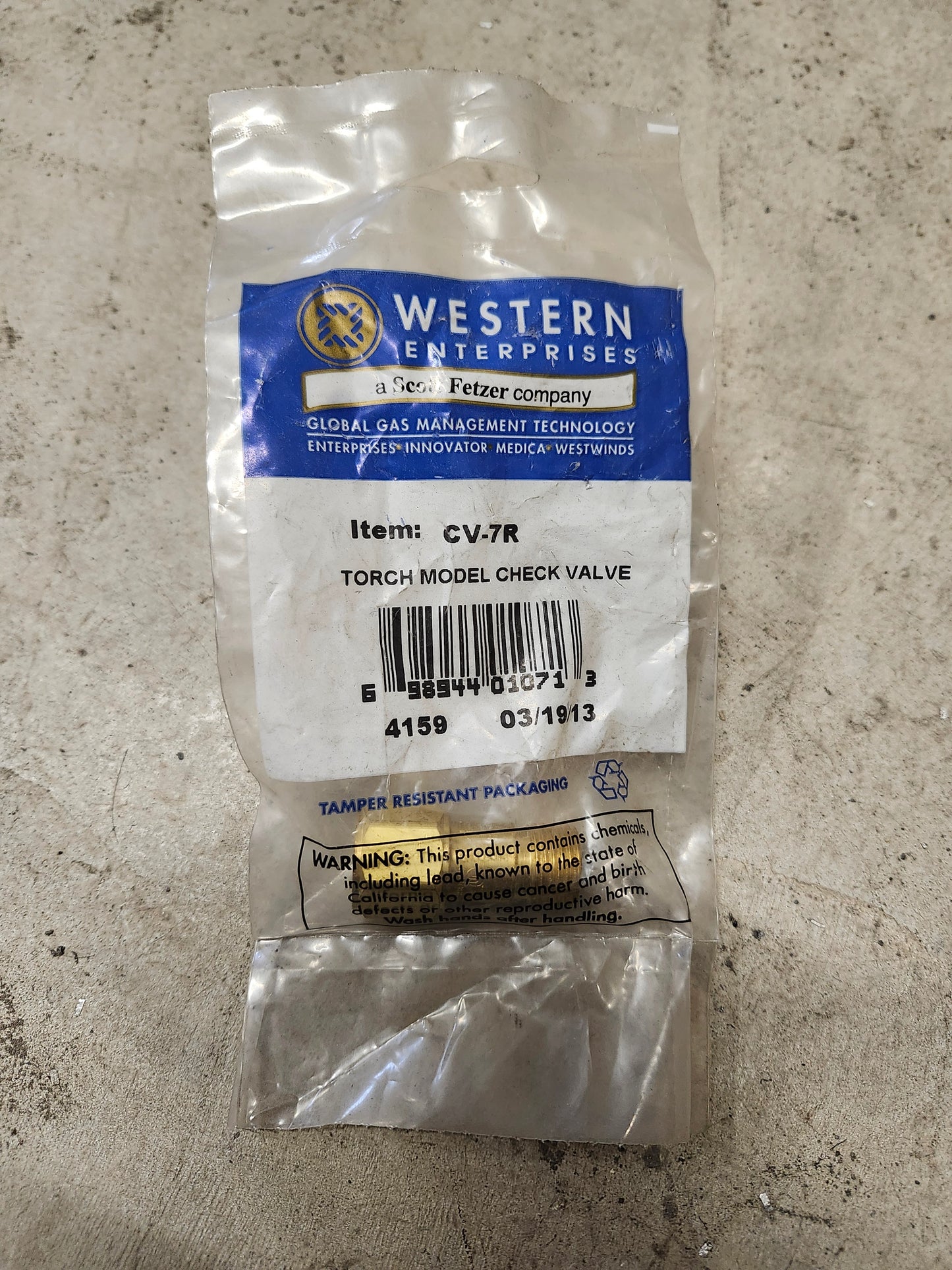 CV-7R Torch model check valve