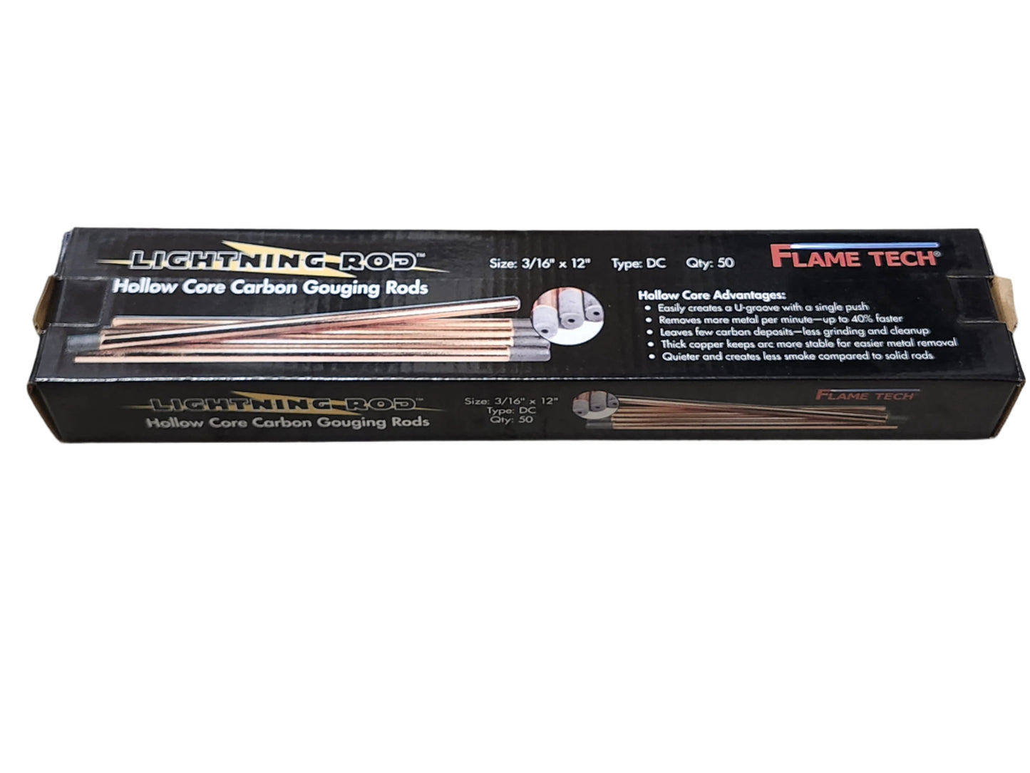 DC Hollow Carbon Rod 3/16 X 12"