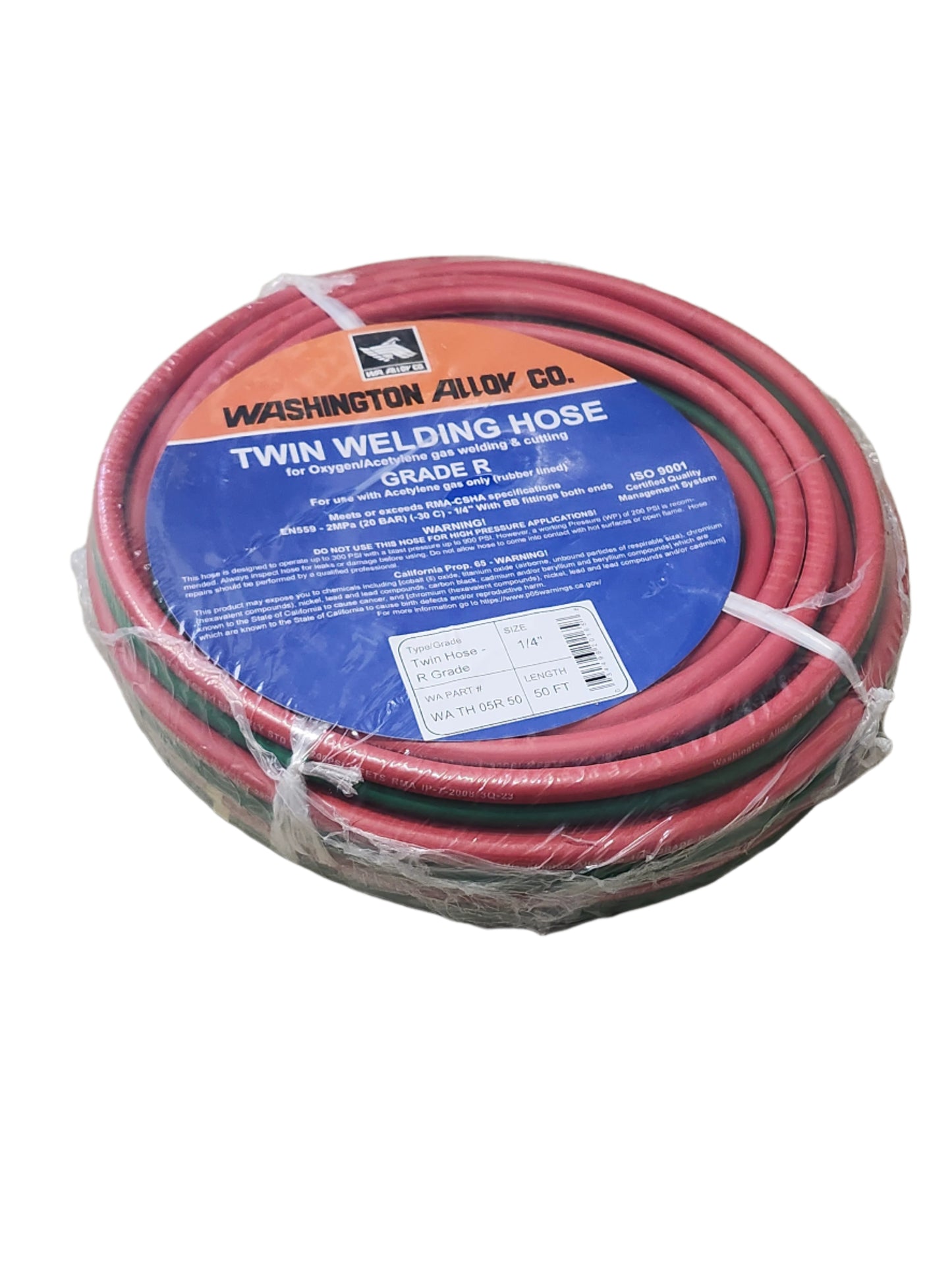 Oxygen/Acetylene Hose - 1/4 x 50'