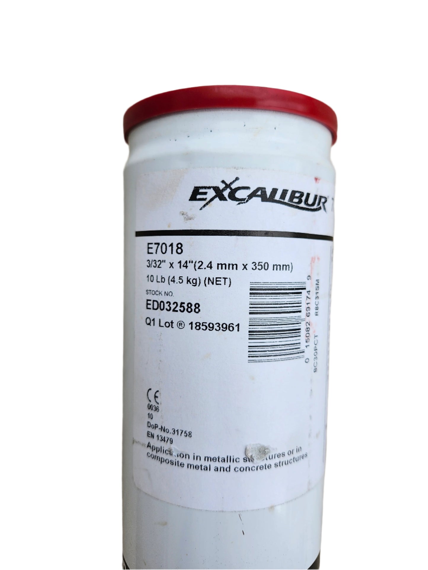 ED032588 Lincoln EXCALIBUR MR E7018 3/32"x14" welding rods - 10 lbs