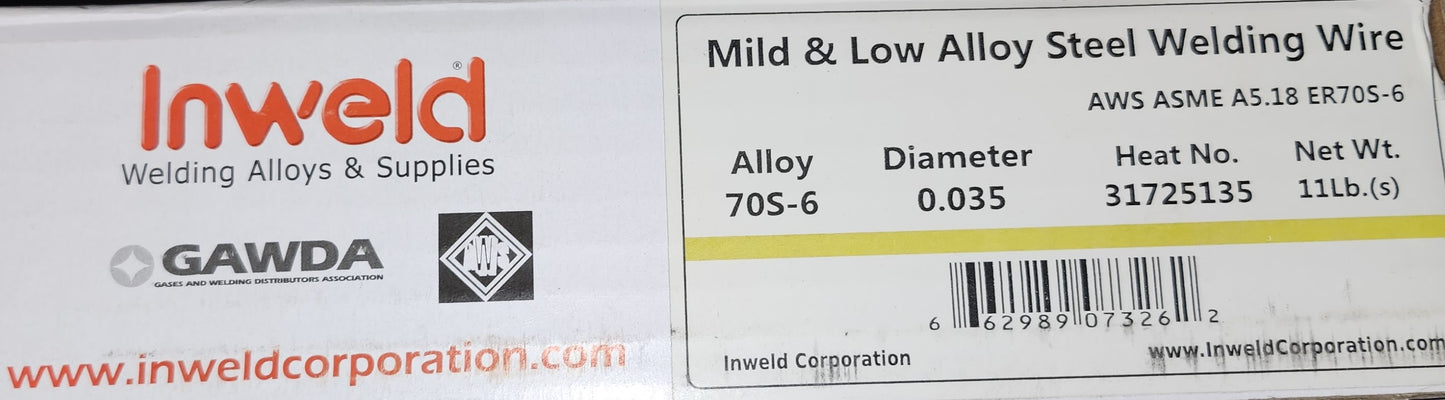 ER 70S-6 .035 x 11 lb Mild Steel Welding Wire