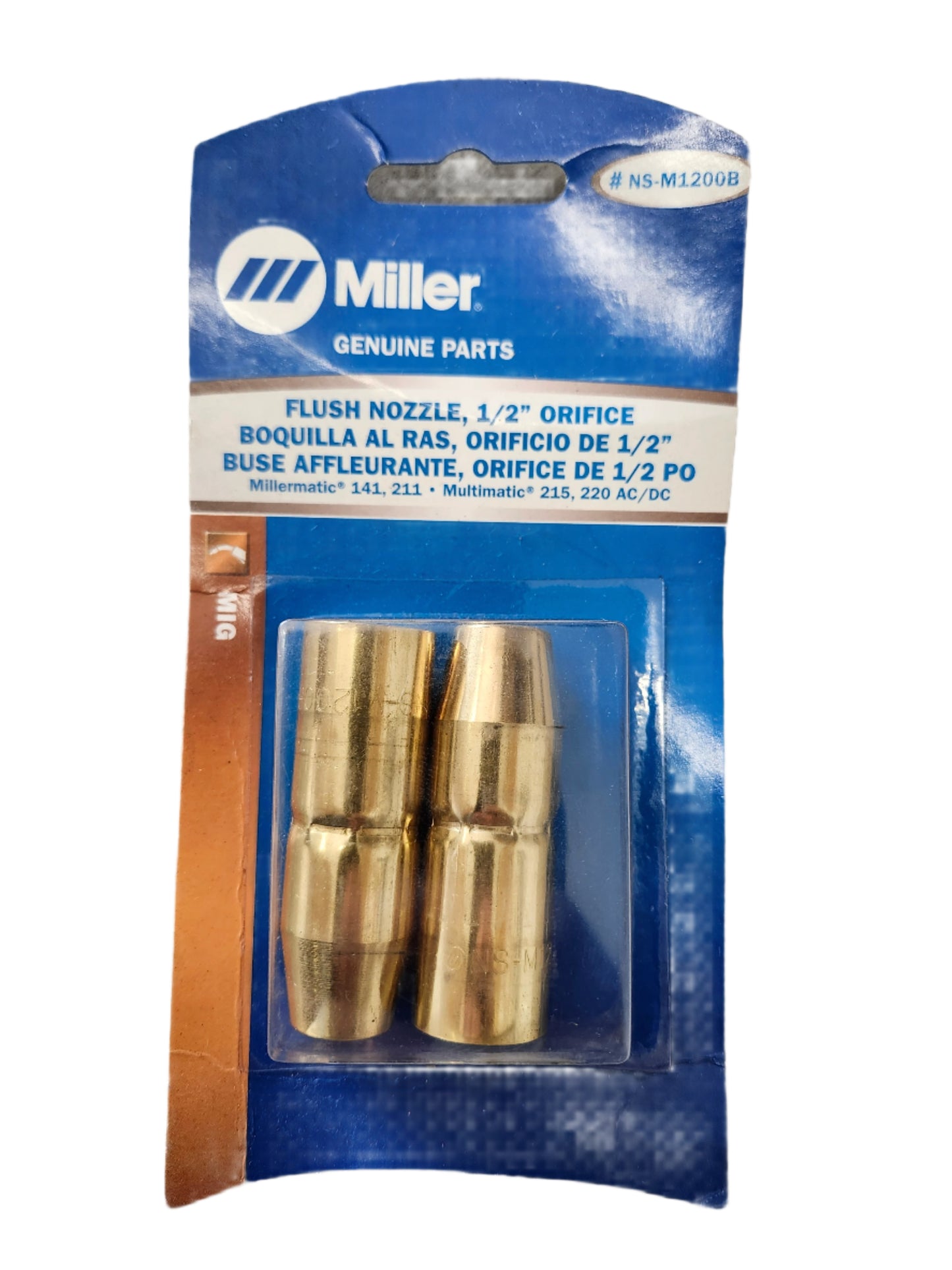 NS-M1200B Miller Nozzle 1/2" Orifice - 2 pk