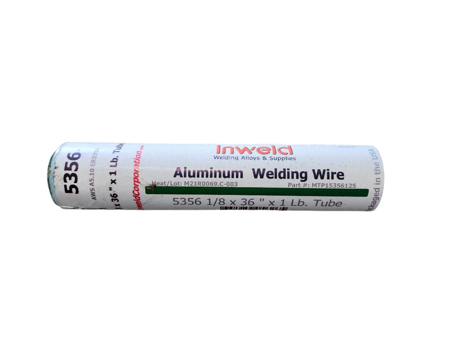5356 1/8" x 36" x 1 lb tube Aluminum Tig Wire