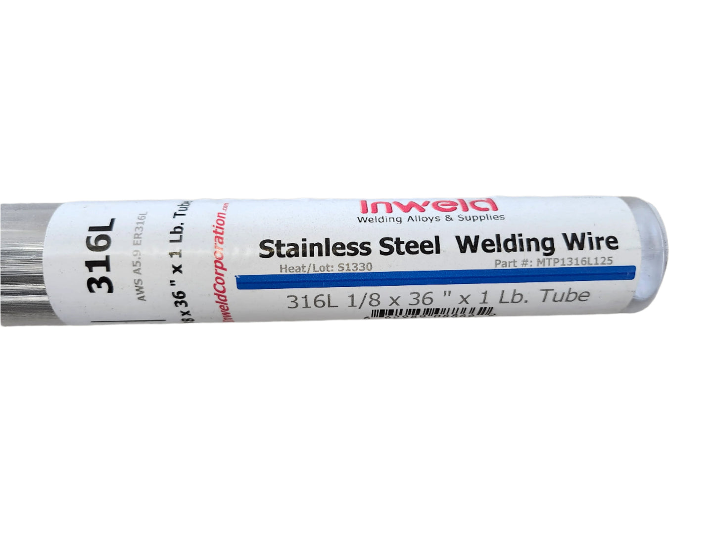 316L 1/8" x 36" x 1 lb tube Stainless Steel Tig Wire
