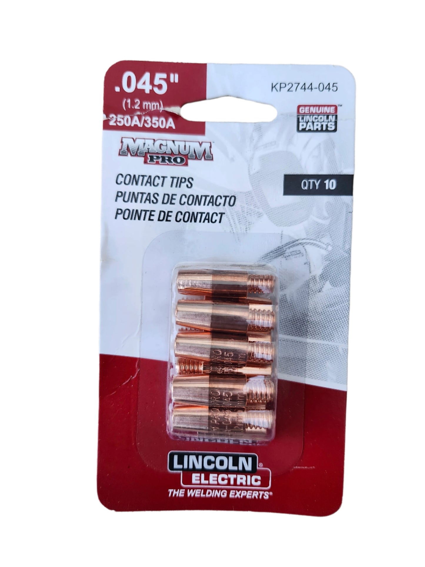 KP2744-045 .045 - Lincoln Contact Tips (Pack of 10)
