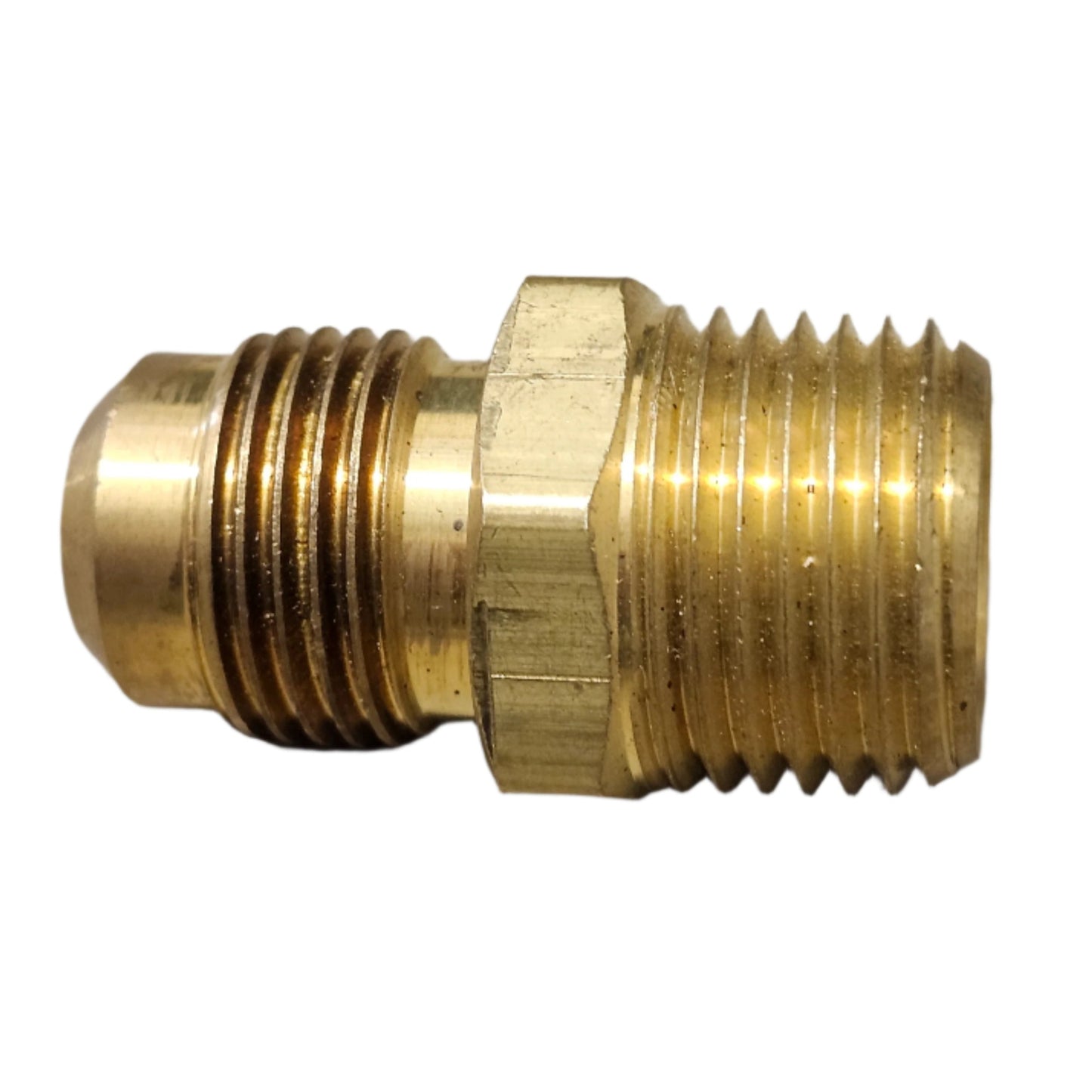 1/2" Flare to 3/8" MPT Brass Male Adapter