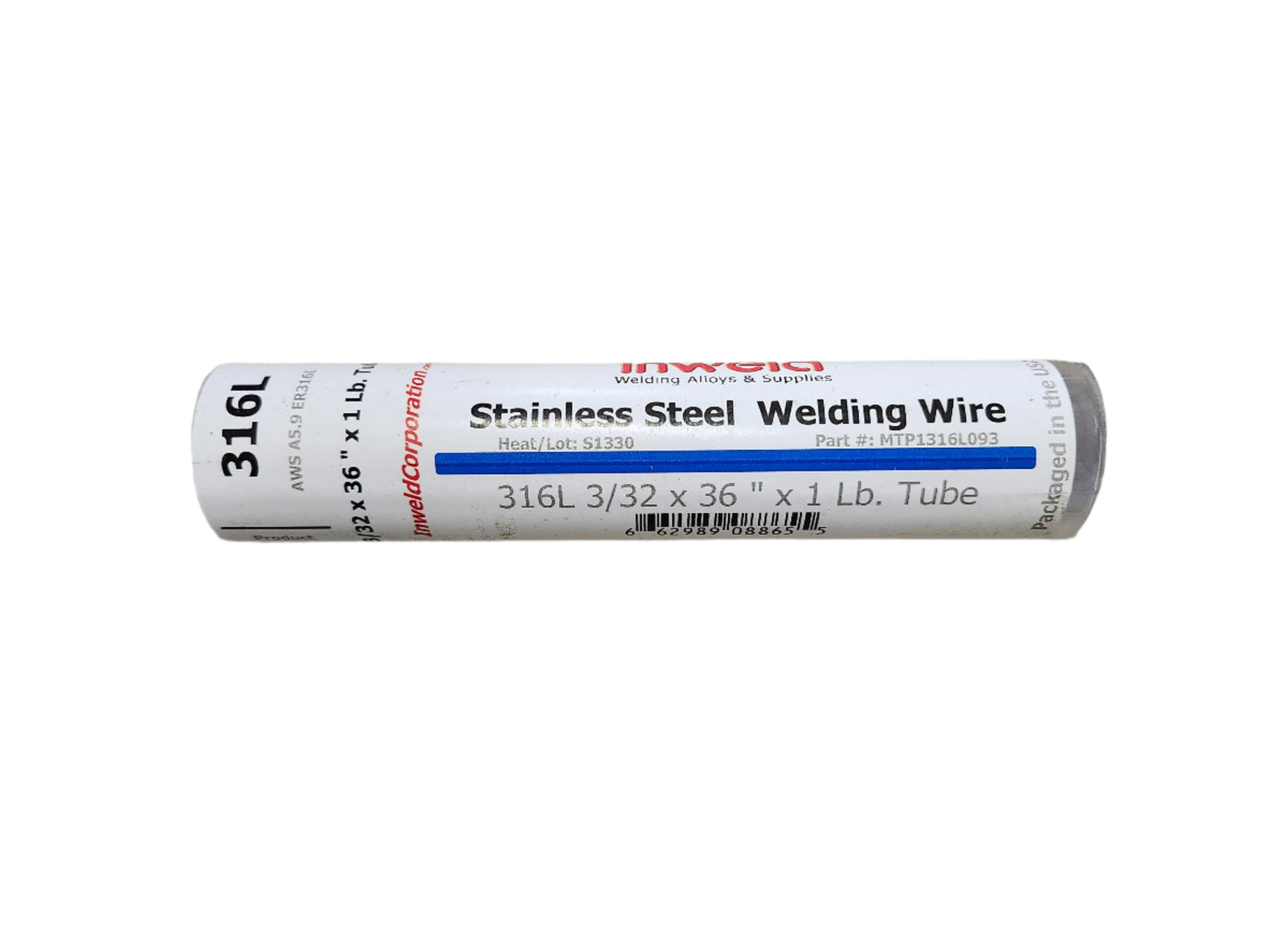 316L 3/32" x 36" x 1 lb tube Stainless Steel Tig Wire