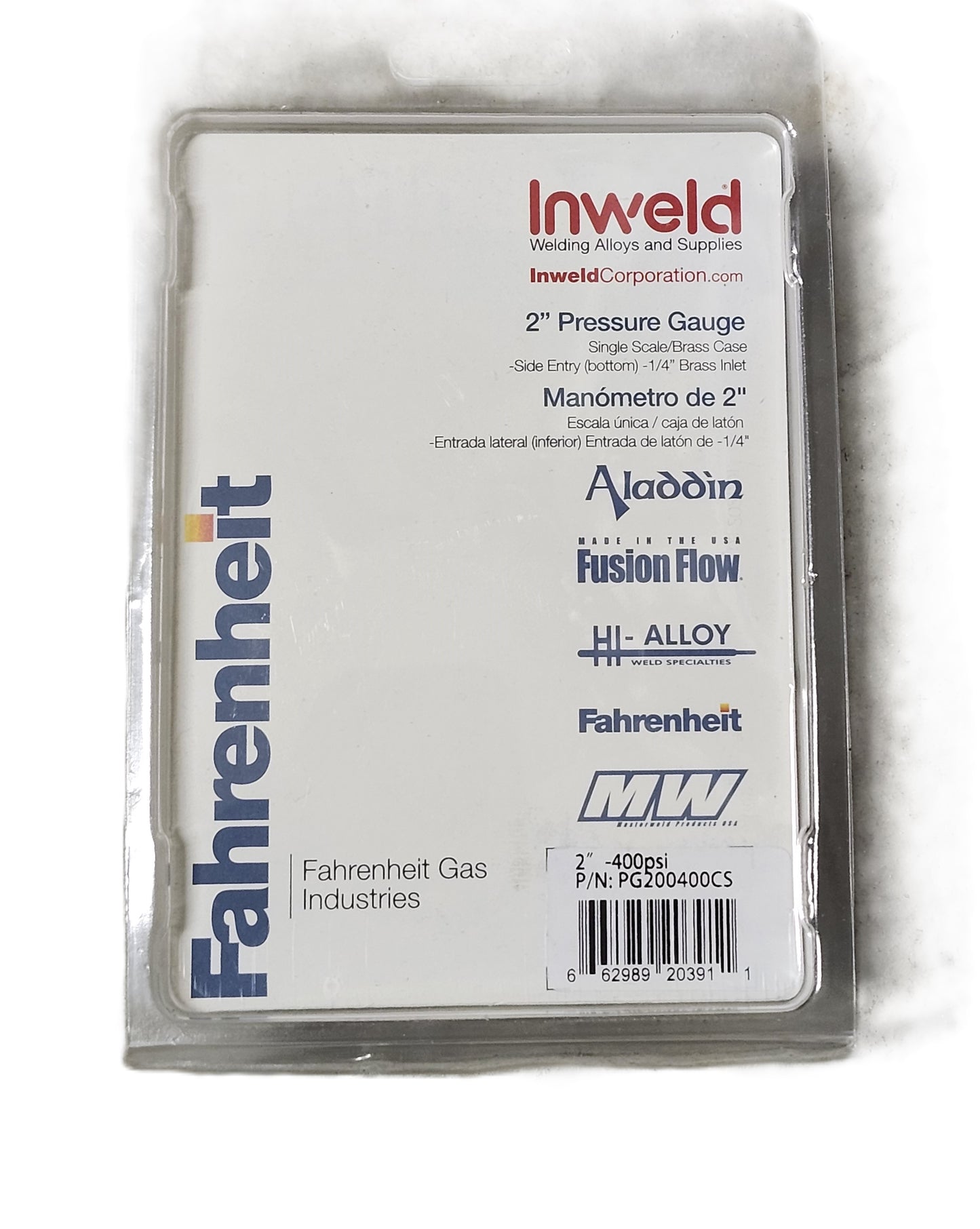 Fahrenheit 2" Pressure Gauge - 1/4" NPT - 400 PSI