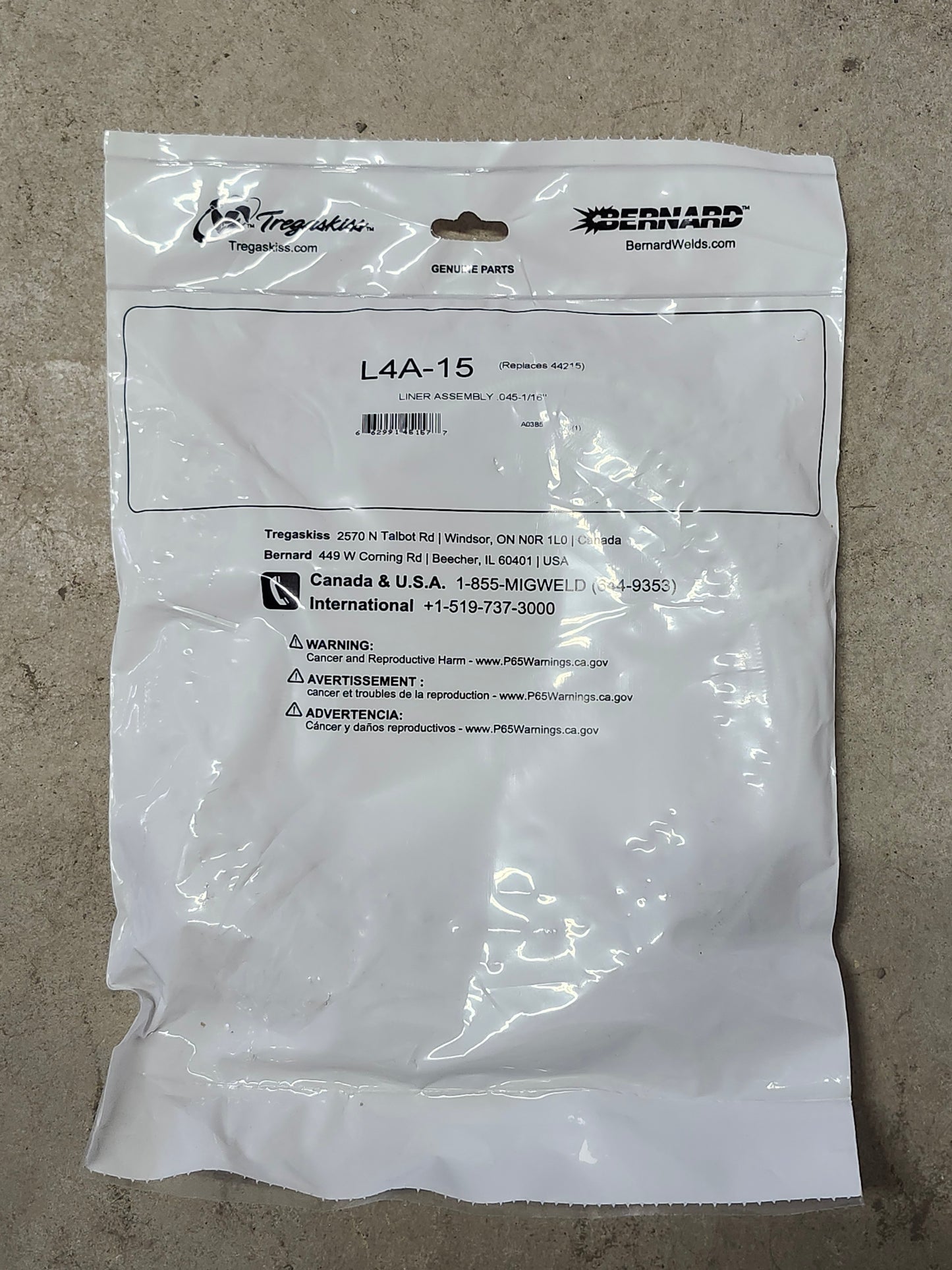 Bernard Liner Assembly .045 - 1/16 15 ft