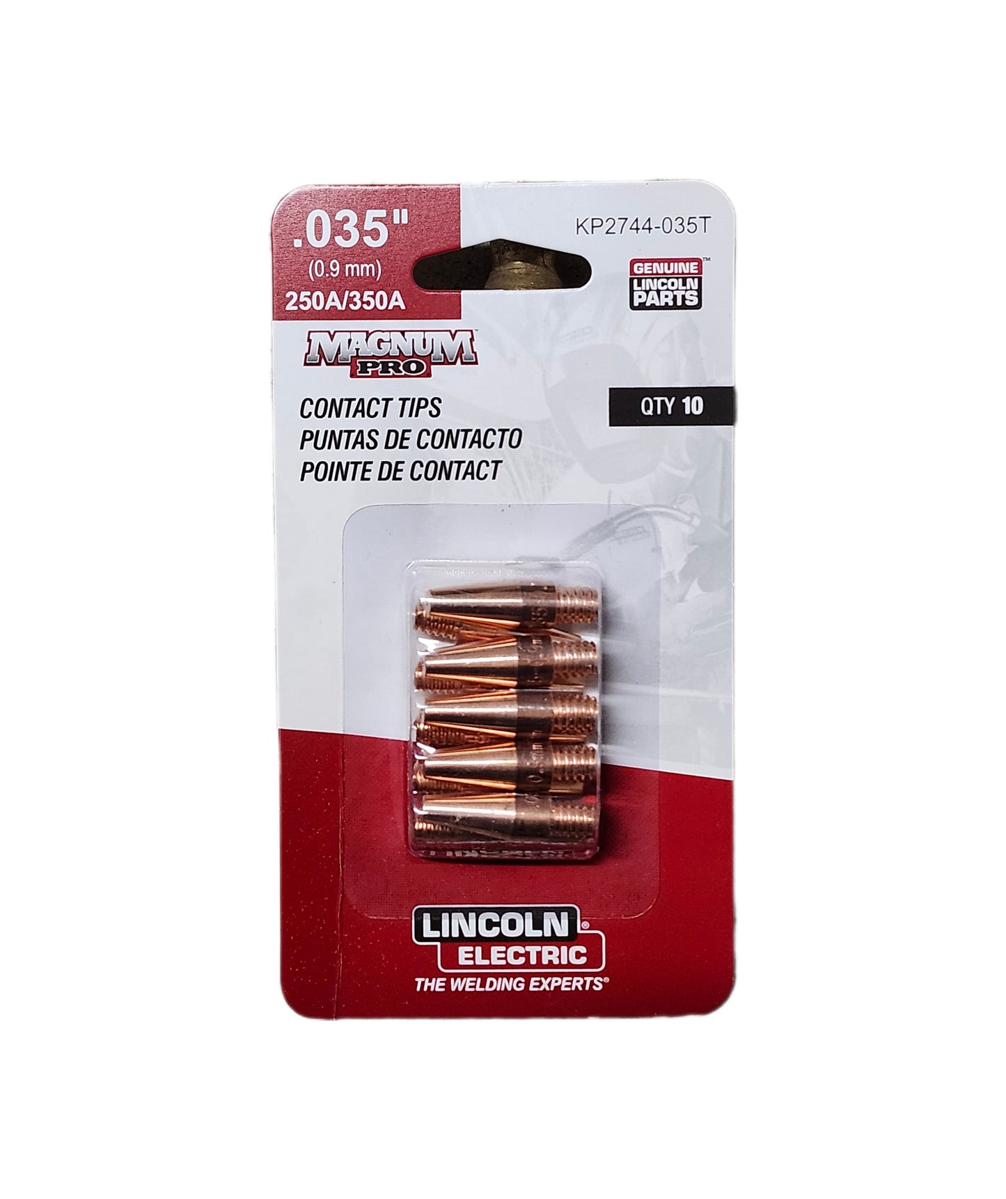 KP2744-035T .035 - Tapered Lincoln Contact Tips (Pack of 10)