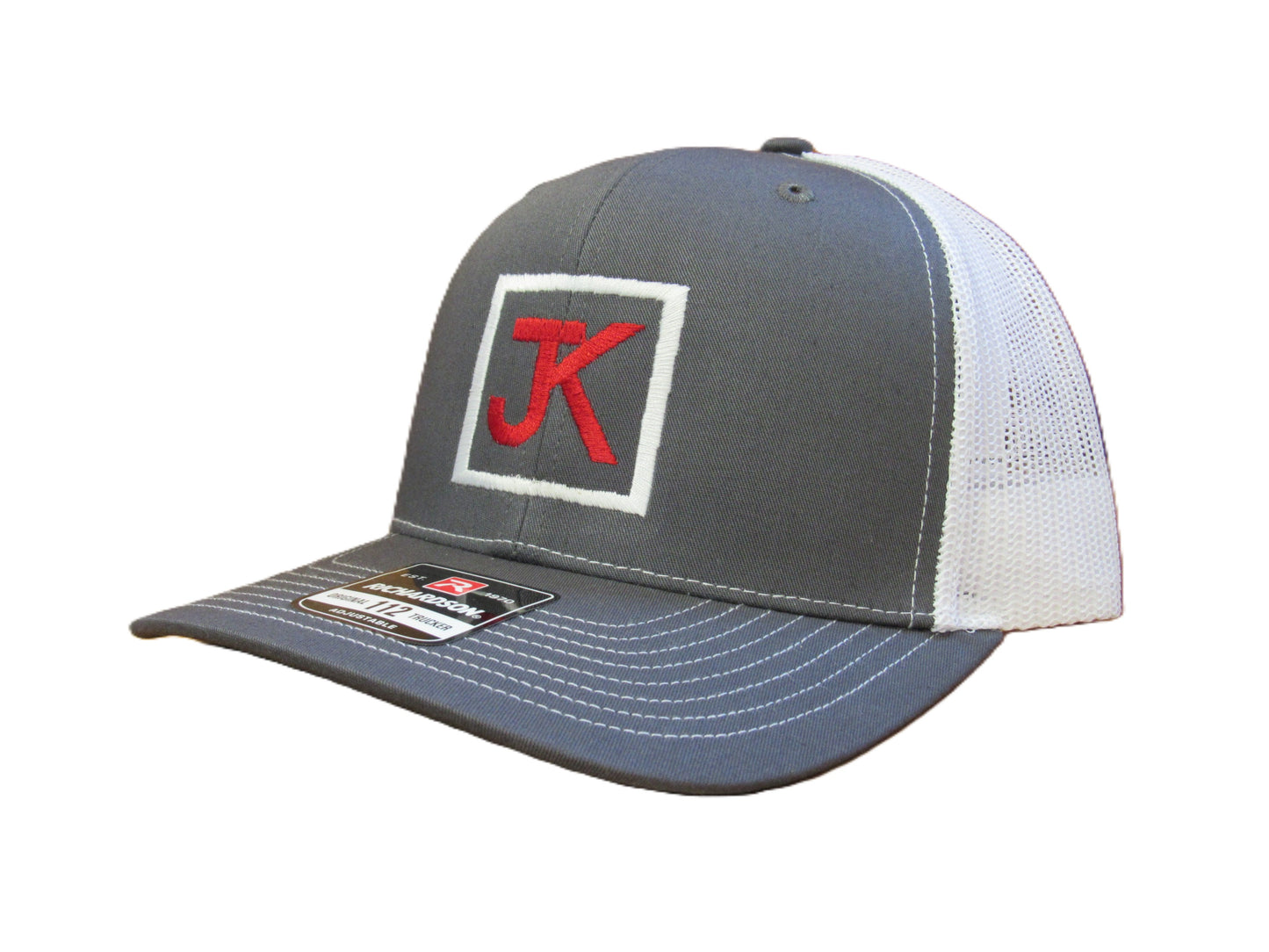 JK Richardson 112 Hat - Charcoal Panel White Mesh