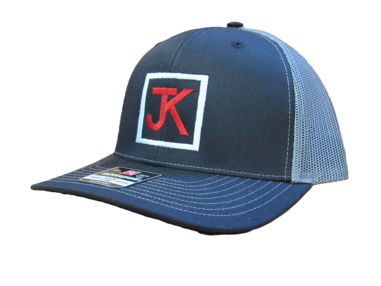 JK Richardson 112 Hat - Black Panel Grey Mesh