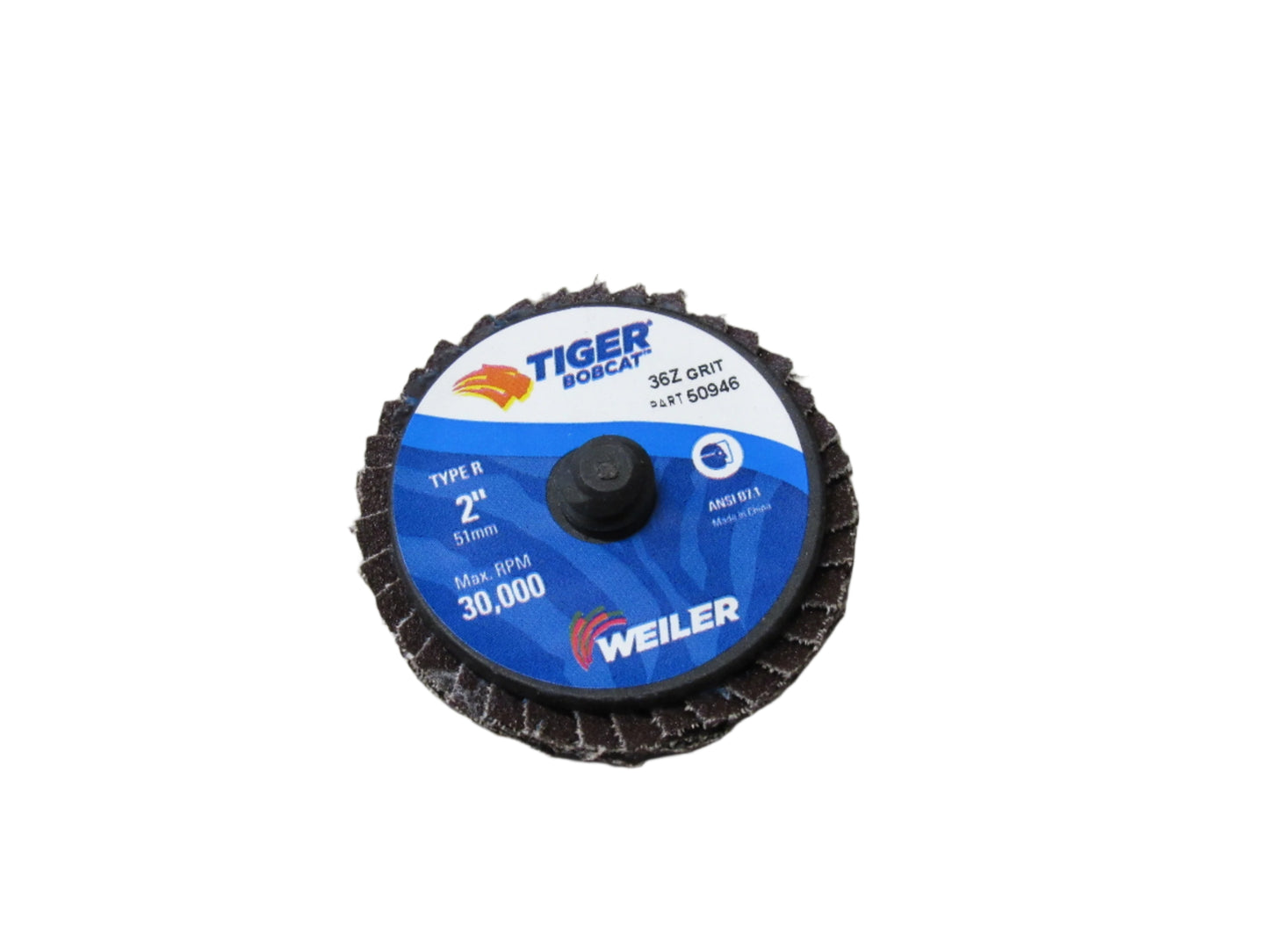 50946 - 2" Mini Abrasive Flap Disc, Type R Mount- 36 Grit