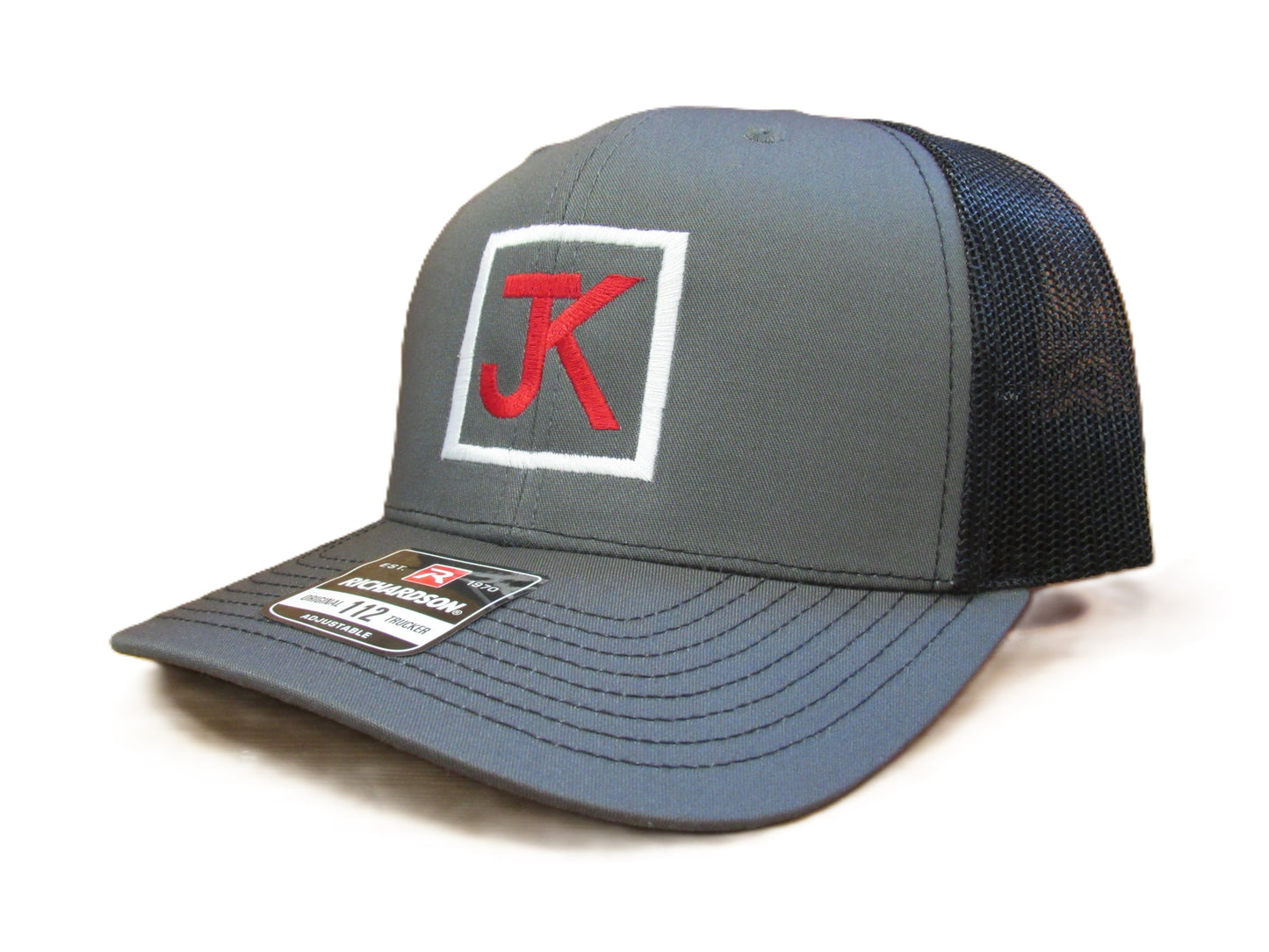 JK Richardson 112 Hat - Charcoal Panel Black Mesh