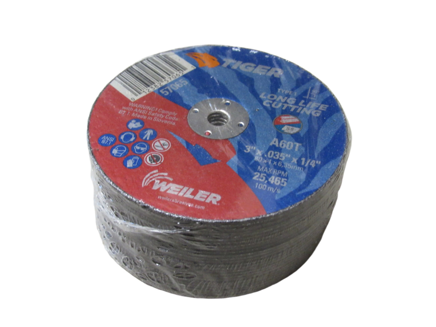 57065 - 3" x .035" x 1/4" Disc, Type 1 Cutting Disc