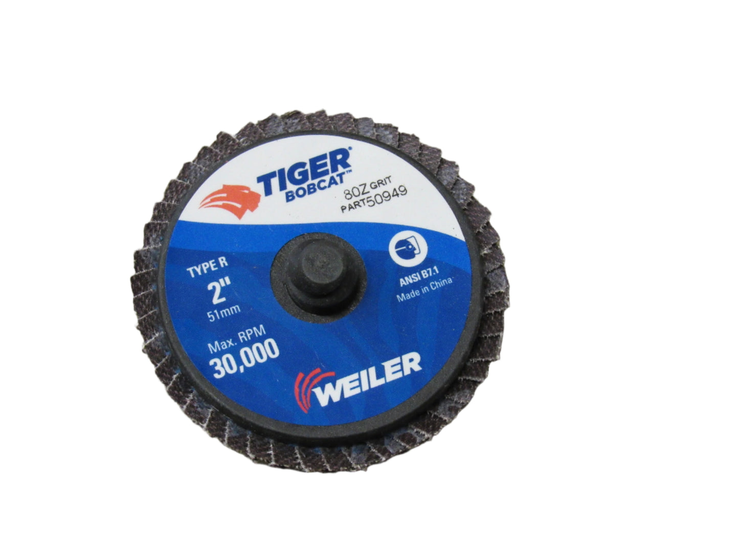 50949 - 2" Mini Abrasive Flap Disc, Type R Mount- 80 Grit