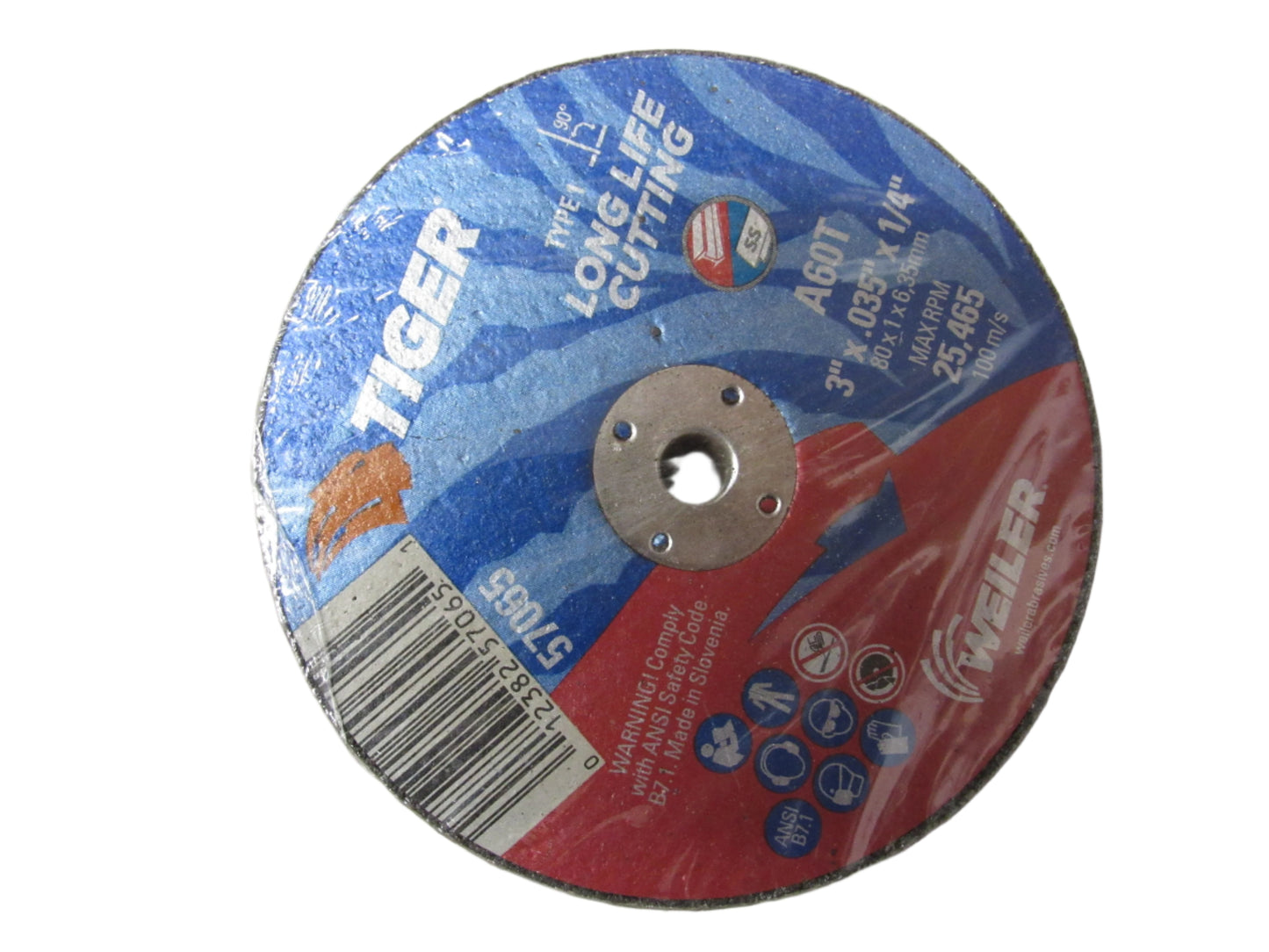 57065 - 3" x .035" x 1/4" Disc, Type 1 Cutting Disc