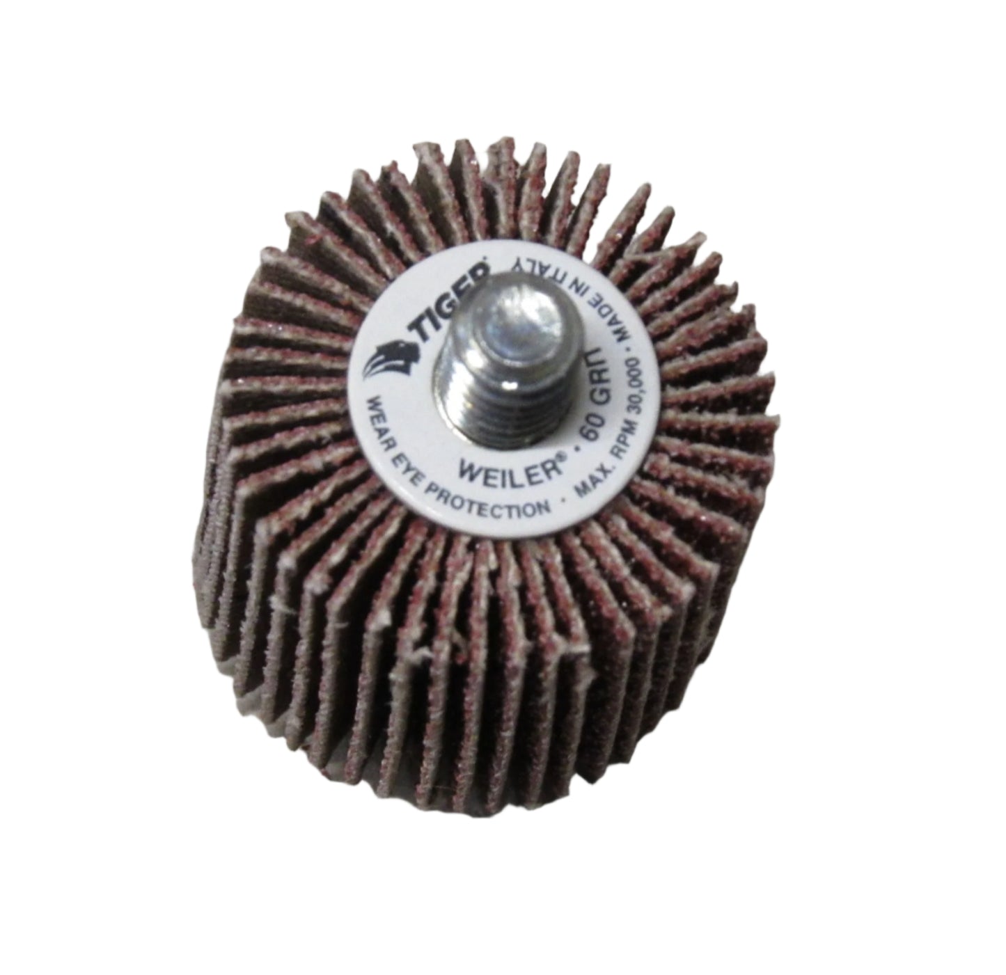 52601- 1" Threaded Abrasive Flap Wheel - 1" Dia. 1" Width, 60 Grit