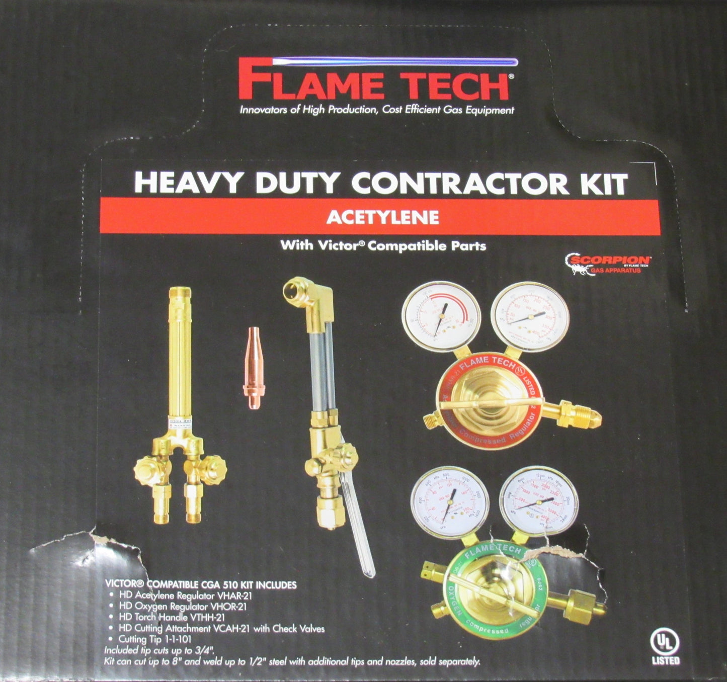Flame Tech Heavy Duty Torch Kit - Victor - Oxygen/Acetylene