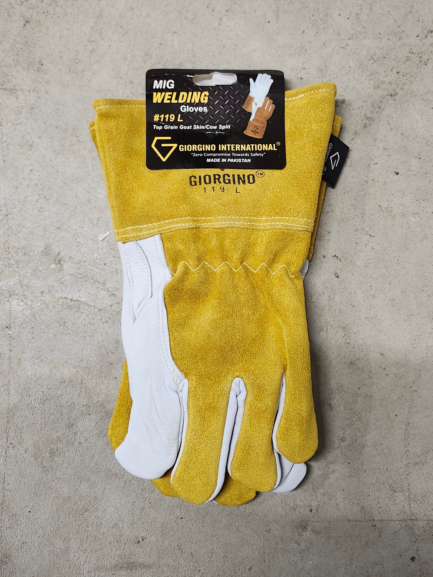 Mig Welding Glove Split Cow/Goat Leather - Size Large