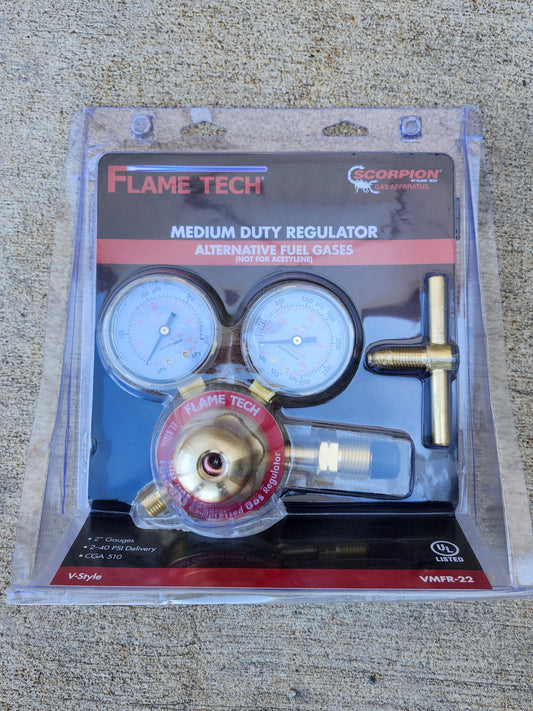 Flame Tech Regulator - Alternative Fuel Gases (NOT for Acetylene)