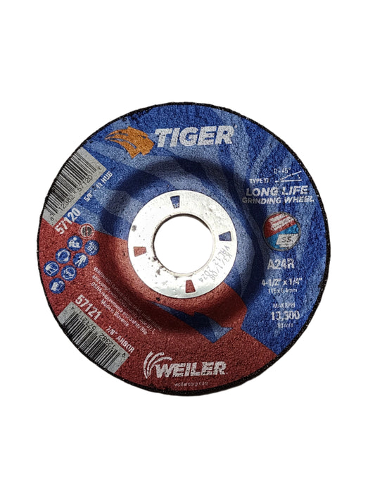 57120 - Tiger Grinder Disc 4.5" - 1/4" - 7/8" Arbor