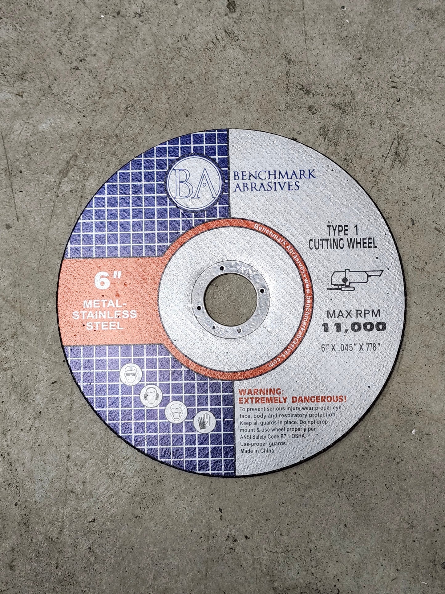 BM-C06001 BENCHMARK Cutting disc 6" - .045" - 7/8"