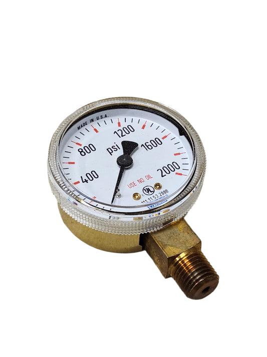 8611050 2" Replacement Compressed Gas Gauge - 1/4" NPT 400 PSI