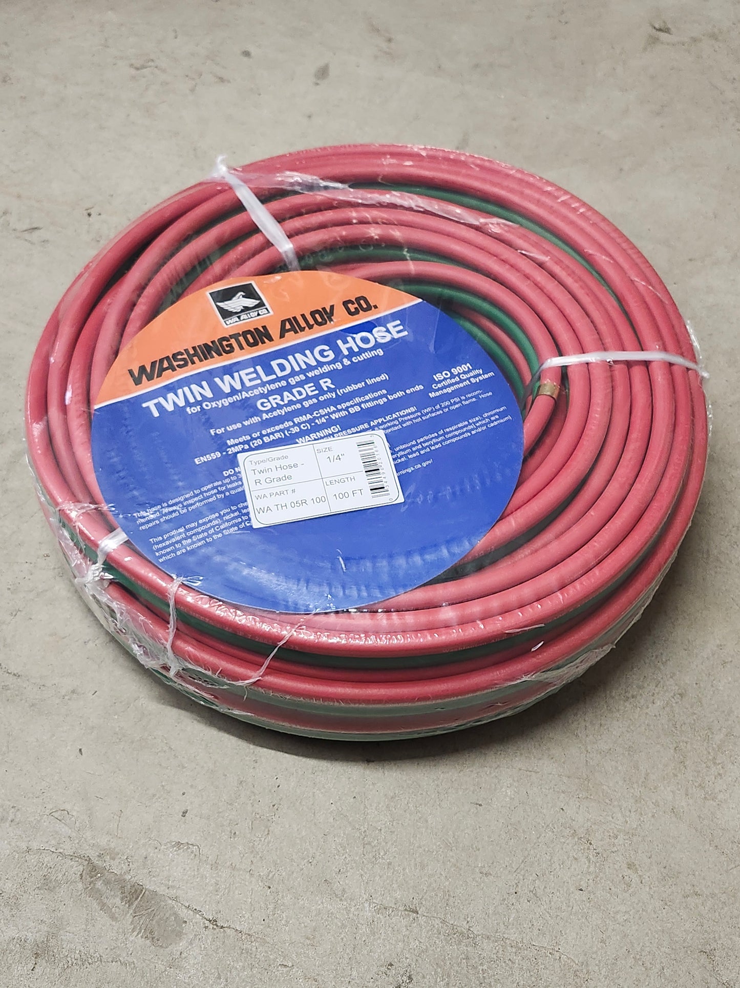 Oxygen/Acetylene Hose - 1/4 x 100'