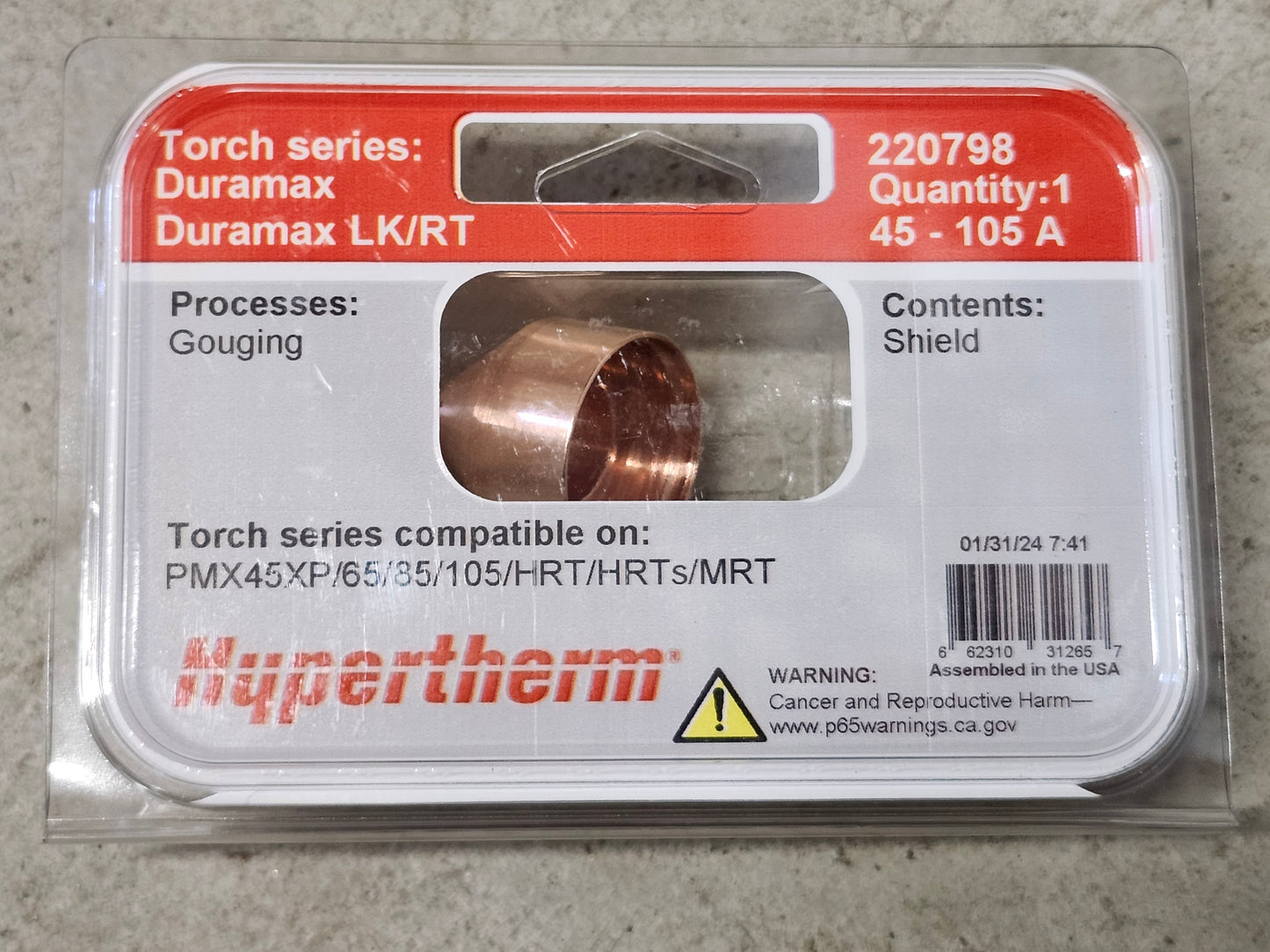 220798 Hypertherm Powermax Gouging Shield 45-105A