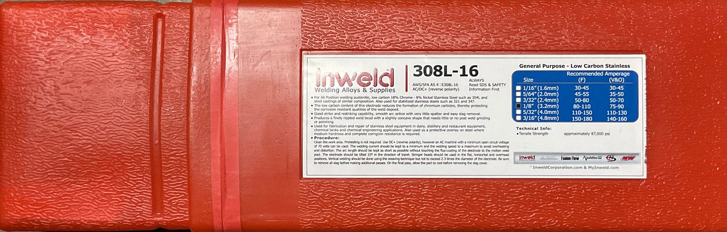 308L-16 1/8 Electrodes 10LB