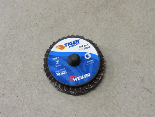 50946 - 2" Mini Abrasive Flap Disc, Type R Mount- 36 Grit