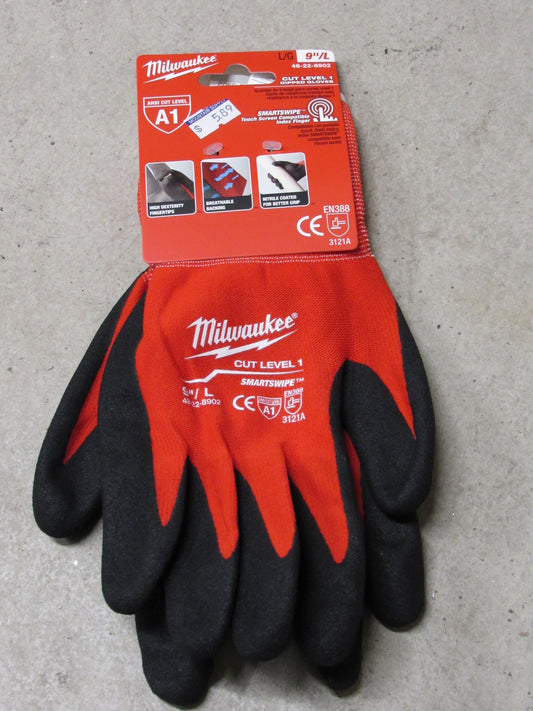 Cut Level 1 Dipped Gloves - Milwaukee Large