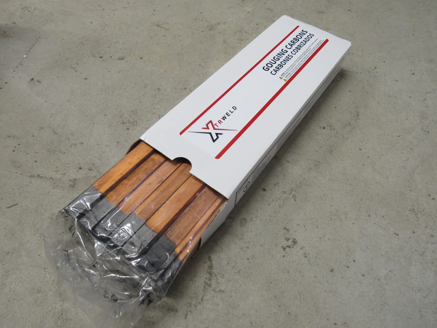 Carbon Arc Gouge Rods - Flat 5/8" x 3/16" x 12" - Box of 50