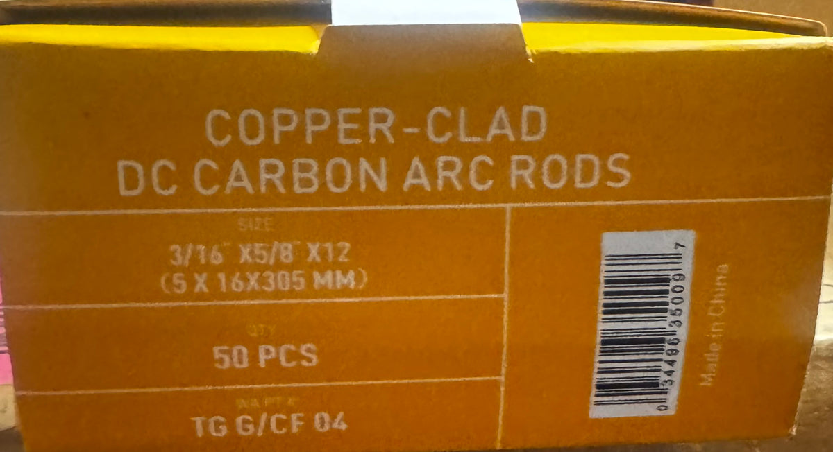 Carbon Gouging Rods FLAT 3/16" x 5/8" x 12" Qty 50